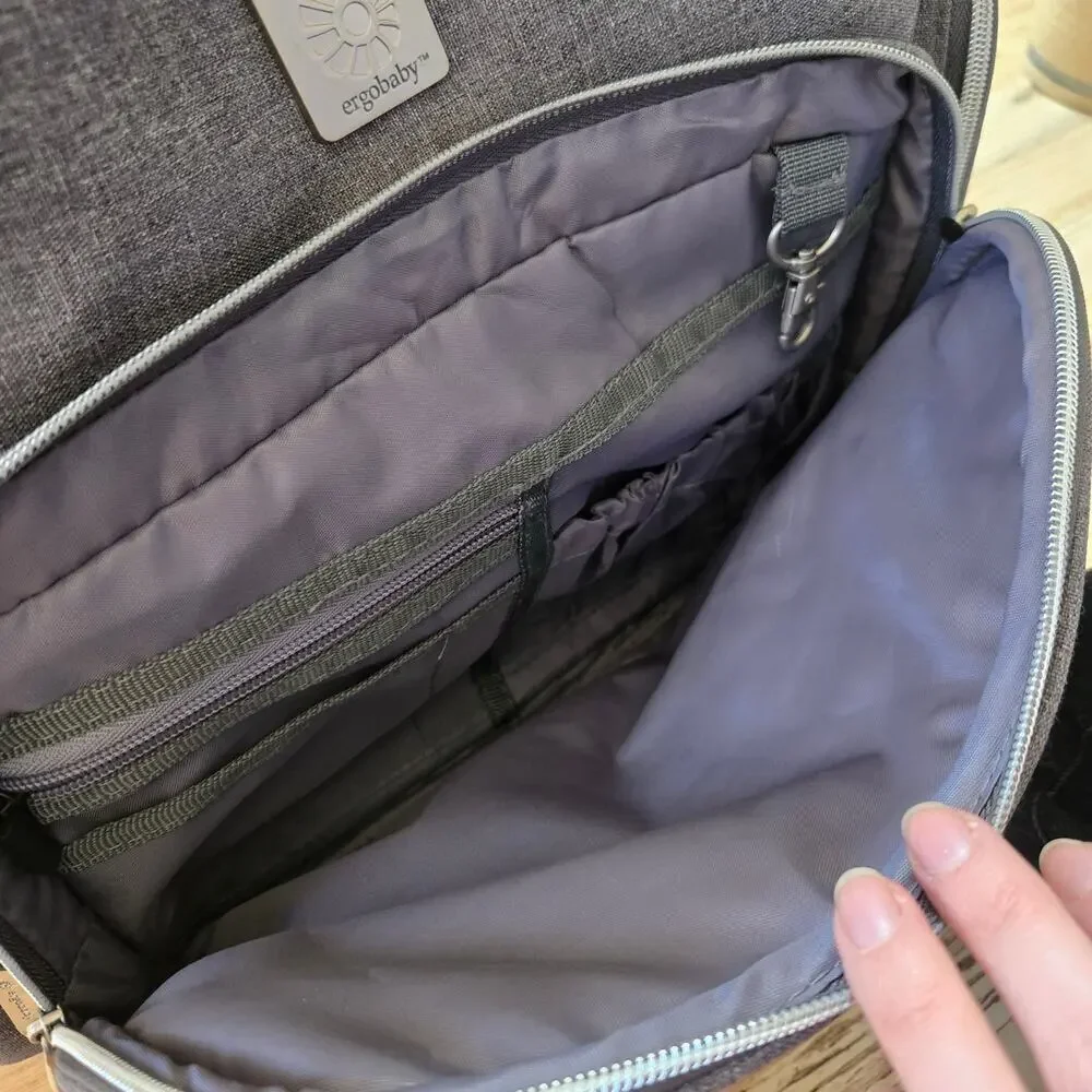 Ergobaby Anywhere I Go Diaper Bag Backpack, Grey
